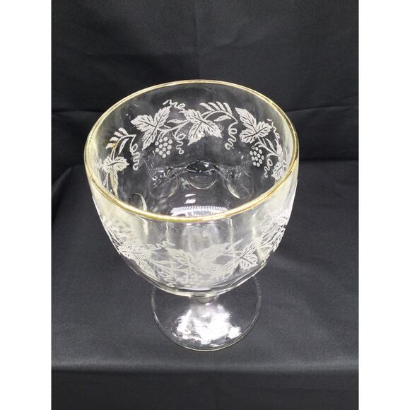 Bartlett Collins 806 Clear Gold Trimmed Water Goblet - Picture 2 of 7